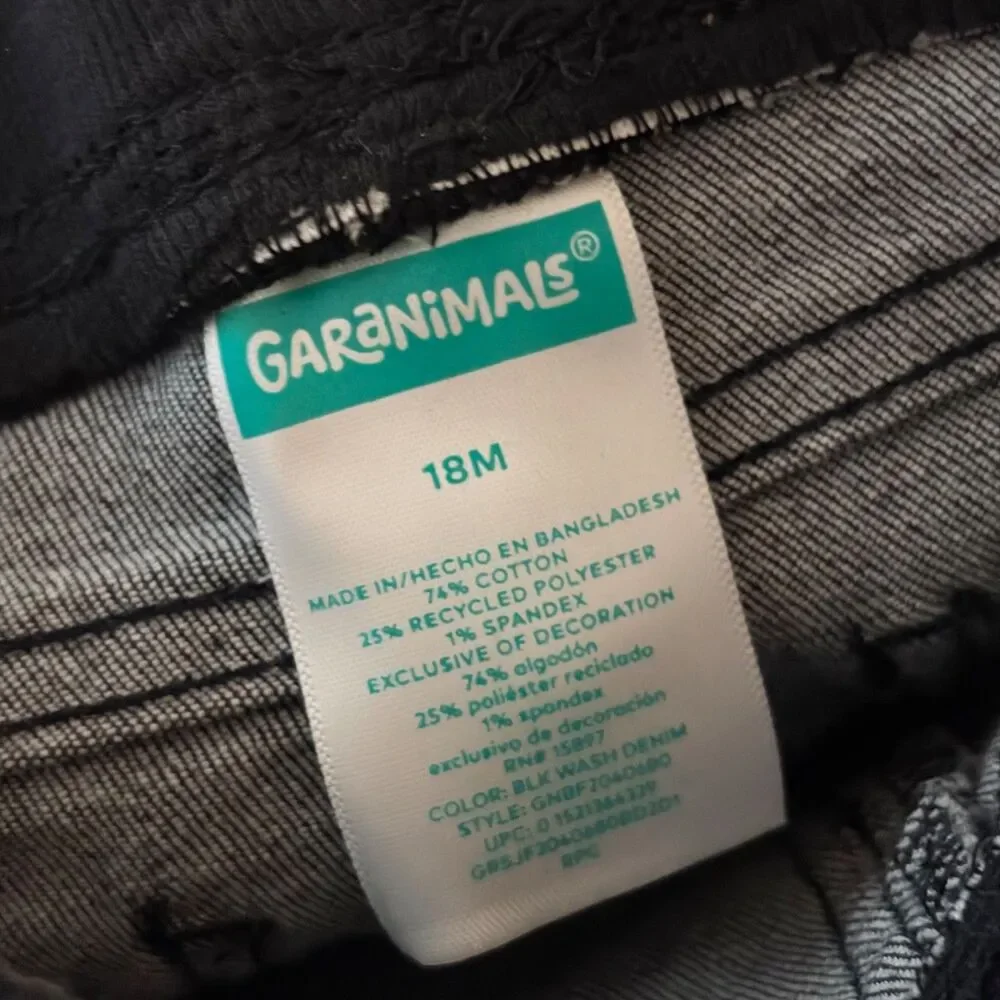 Garanimals Pants Baby 18 Months Denim Pull On Cotton Blend Casual